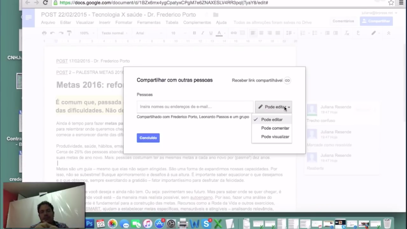Aula GOOGLE DOCS